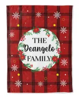 Merry Christmas Fleece Blanket, Personalized Christmas Blanket Gifts for Fbus04326 Deangelo XMASBL04 Cozy Plush Fleece Blanket (30x40in) white 30x40in
