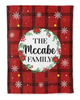 Merry Christmas Fleece Blanket, Personalized Christmas Blanket Gifts for Fbus02183 Mccabe XMASBL04 Cozy Plush Fleece Blanket (30x40in) white 30x40in