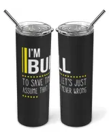 Fbus00383 Bull H41 Skinny Tumbler black 20oz