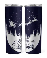 Merry Christmas Svg Winter Skinny Tumbler Skinny Tumbler navy 20oz