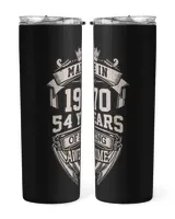 Made In 1970 , Years Of Being Awesome USA14 Skinny Tumbler black 20oz