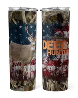 Skinny Tumbler American Hunting Deer Camo Skinny Tumbler white 20oz