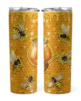 Skinny Tumbler Honey Bee Skinny Tumbler white 20oz