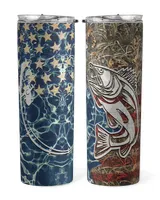 Skinny Tumbler American Fishing Skinny Tumbler white 20oz