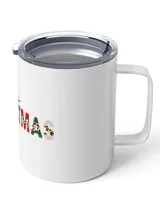 Merry Christmas Insulated Mug Insulated Mug white 10oz