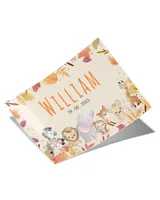 Custom Nursery Name Print Satin Landscape Poster white 18x12in