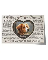 Personalized Custom Dog Pet Memorial Canvas Waiting At The Door Poem DC13 Satin Landscape Poster white 18x12in