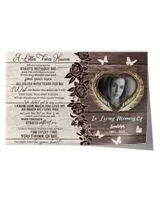 Personalized Custom A Letter From Heaven Memorial Canvas Art FC79 Satin Landscape Poster white 18x12in