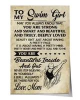 to my swim girl Satin Portrait Poster white 12x18in
