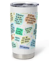 Dads Self Love Cup Full Printed Stainless Steel Tumbler (20oz) white 20