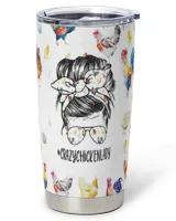 Custom Name Crazy Chicken Lady Full Printed Stainless Steel Tumbler (20oz) white 20oz Custom Name Crazy Chicken Lady Full Printed Stainless Steel Tumbler (20oz) white 20oz