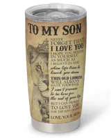 To My Son Never Forget That I Love You Motivational Family Wall Art Great Gift For Son From Mom Version 1