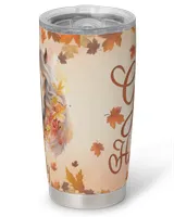 Personalized Just A Girl Who Loves Horses Fall Tumbler Full Printed Stainless Steel Tumbler (20oz) white 20oz