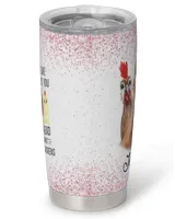 Custom Name I Might Look Like I'm Listening To You Chicken Full Printed Stainless Steel Tumbler (20oz) white 20oz