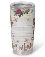 Personalized Just A Girl Who Loves Goat Flower Full Printed Stainless Steel Tumbler (20oz) white 20oz Personalized Just A Girl Who Loves Goat Flower Full Printed Stainless Steel Tumbler (20oz) white 20oz
