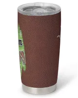 Flag Football Mom Tumbler - My Heart Is On That Field Full Printed Stainless Steel Tumbler (20oz) white 20oz