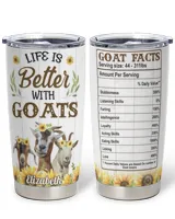 Personalized Life Is Better With Goats Sunflower Full Printed Stainless Steel Tumbler (20oz) white 20oz Personalized Life Is Better With Goats Sunflower Full Printed Stainless Steel Tumbler (20oz) white 20oz