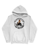 Motorcycle I am the Storm Unisex Hoodie white s