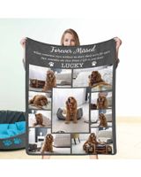 Personalized Forever Missed Dog Pet Memorial Blanket FBL108 Cozy Plush Fleece Blanket white 30x40in