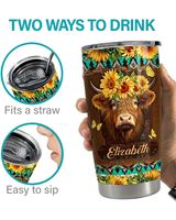 Cow Tumbler 20oz Stainless Steel Full Printed Stainless Steel Tumbler (20oz) white 20oz