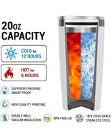 Love Horse Leather Style Full Printed Stainless Steel Tumbler (20oz) white 20oz