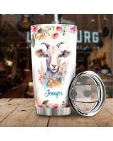 Personalized I Just Freaking Love Goats OK Funny Flower Goat Full Printed Stainless Steel Tumbler (20oz) white 20oz Personalized I Just Freaking Love Goats OK Funny Flower Goat Full Printed Stainless Steel Tumbler (20oz) white 20oz
