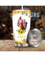 Personalized Life Is Better With Chickens Full Printed Stainless Steel Tumbler (20oz) white 20oz