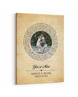 Personalized Custom Song Lyrics Picture Photo Canvas CS97 Ready To Hang Portrait Canvas white 11x14in