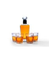 Retro Vintage Dachshund - Dog Owner Animal Lover Pet Trainer Decanter Set Full - 4 Glasses + 4 Coasters one size
