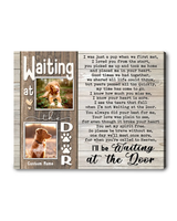 Personalized Custom Dog Pet Memorial Canvas DC151 Ready To Hang Landscape Canvas white 14x11in