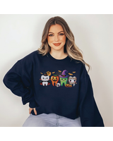 Funny Halloween Dentist Sweatshirt, Halloween Dentist Sweatshirt, Dental Assistance Shirt Gift, Spooky Dentist, Cute Halloween Tooth Shirt Unisex Sweatshirt white s
