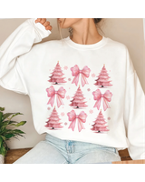 Coquette Christmas Crewneck Sweatshirt, Retro Christmas Sweatshirt, Coquette Christmas Shirt, Christmas Gift, Tis the Season Christmas Shirt Unisex Sweatshirt white s
