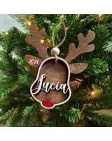 Personalize 2 layers wooden ornament - Deer Personalize 2 layers wooden ornament - Deer