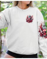 IT'S GOING TO BE ONE OF THOSE DAYS SKULL - All Over Print , Skull Drawing, Skull Art, Skull Tattoos AOP Unisex Standard Crewneck Sweatshirt 2 white s