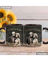 Personalized Till Death Skull Accent Mug