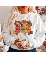 Thankful Floral Fall Teacher Shirt Unisex Standard T-Shirt white s