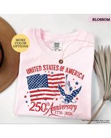 United States Of America 250th Anniversary 1776-2026 Shirt Unisex Standard T-Shirt white s