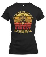Kind words are like honey sweet to the soul Women's Premium Slim Fit Tee black s