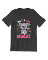 Cute Just A Girl Who Loves Koala Bear Gift T-Shirt Men's Premium Tshirt black s