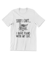 Sorry I Cant I Have Plans With My Cat Men's Premium Tshirt white s