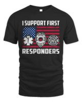 i Support First Responders Men's Standard T-Shirt black s