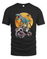halloween monster truck zombie dinosaur Men's Standard T-Shirt black s