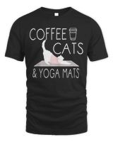 coffee, cats & yoga mats - funny gifts  yoga instructor Men's Standard T-Shirt black s