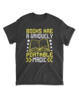 Books Are A Uniquely Portable Magic Reading T-Shirt Men's Standard T-Shirt black s