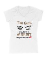 Womens August Birthday Leopard This Queen Was Born In August