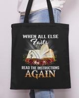 When All Else Fails Read The Instructions Again Tote Bag - Printed in the EU black onesize