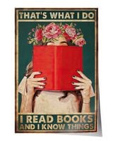 That's What I Do I Read Books And I Know Things Poster and Canvas Satin Portrait Poster (16x24in) white 16x24in