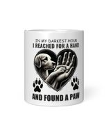 IN MY DARKEST HOUR I REACHED FOR A HAND v2 White Mug white 11oz