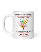Mug Humour Fête des Mères – Cadeau Première Maman – Tu m’as eu moi White Mug white 11oz