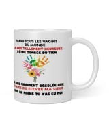 Mug Humour Fête des Mères – Cadeau Première Maman – Tu m’as eu moi White Mug white 11oz